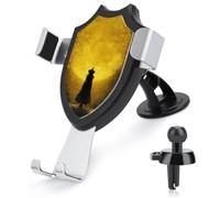 Jubonexis Full Moon Night Witch Walking Old Road Car Phone Holder Mount Triangle Clip Base Air Vent Cell Phone Mount Car Mount Accessori per auto per smartphone cellulari da 4-6 pollici