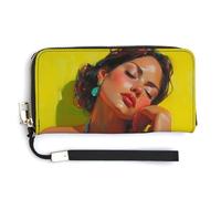 Jubonexis Funky Colours Sexy Woman PU Leather Clutch Long Bifold Portafoglio, Portamonete Porta Credito Pass Caso Durevole Porta Carte di Deposito per Donne Uomini