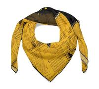 Jubonexis Gatto nero contro un giornale donne sciarpa di seta quadrata come la testa sciarpe fazzoletto raso collo sciarpa