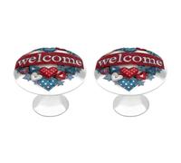 Jubonexis Ghirlanda con cuori, pomelli rotondi per cassetti e armadietti, con viti, 2 pezzi, pomelli per cassetti, cassettiere, decorazione per armadio, casa, ufficio, cucina