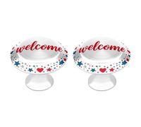 Jubonexis Ghirlanda con stelle e testo a forma di cuore, pomelli rotondi per cassetti e armadietti, maniglie con viti, 2 pezzi, pomelli per cassettiera, decorazione per armadio, casa, ufficio, cucina