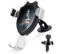 Jubonexis Ghost Holding Cheeseburger e patatine fritte supporto per telefono da auto supporto per telefono cellulare triangolo base clip base per bocchetta dell'aria supporto per auto accessori