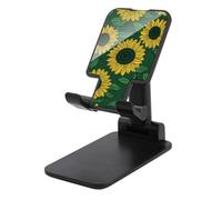 Jubonexis Girasoli gialli su un semplice supporto per telefono cellulare verde pieghevole regolabile per scrivania