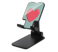 Jubonexis Grande cuore rosa sulla menta supporto per telefono cellulare pieghevole regolabile per scrivania