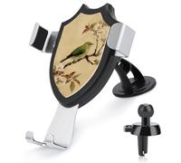 Jubonexis Green Bird on the Branch of Ancient Tree - Supporto per telefono da auto, triangolare, base a clip, supporto per bocchetta di ventilazione per cellulare, accessori per auto per smartphone da