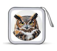 Jubonexis Gufo CD Case DVD Storage Case Portatile per Auto Casa Viaggio