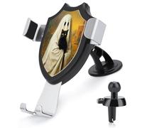 Jubonexis Halloween Ghost Holding Black Cat Church supporto per telefono auto supporto triangolo clip base presa d'aria cellulare supporto auto accessori automobilistici per smartphone cellulari da 4