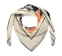 Jubonexis Halloween zucca e fantasma donne vintage sciarpa di seta quadrata come la testa sciarpe fazzoletto raso collo sciarpa
