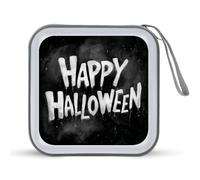 Jubonexis Happy Halloween su custodia nera CD DVD custodia portatile per auto casa viaggio