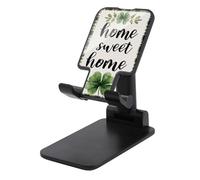 Jubonexis Home Sweet Home con Green Clover Supporto per telefono cellulare pieghevole regolabile per scrivania