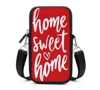 Jubonexis Home Sweet Home on Borsa a tracolla per smartphone con tracolla regolabile per San Valentino