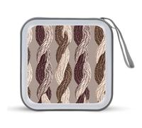 Jubonexis Knott - Custodia portatile per CD e DVD, colori neutri, per auto, casa, viaggi