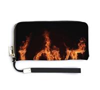 Jubonexis Love Written in Flames, pochette lunga in pelle PU, portamonete, porta carte di credito, porta carte di credito e denaro per donne e uomini