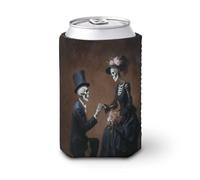 Jubonexis Manicotto refrigerante per lattine di birra, scheletro maschio in ginocchio femmina che si sposa può coprire la birra refrigerante morbido isolato porta bevande per feste in spiaggia eventi