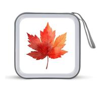 Jubonexis Maple Leaf Semplice Minimalistica CD Case DVD Storage Case Portatile per Auto Casa Viaggio
