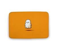 Jubonexis Minimal Cartoon Ghost Tappeto da bagno tappetino per porta del bagno, tappetino extra morbido in velluto di corallo, rapido assorbimento d'acqua, antiscivolo, comodo tappetino da bagno 40 x