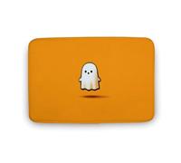 Jubonexis Minimal Cartoon Ghost Tappeto per porta del bagno, tappetino extra morbido in velluto di corallo, rapido assorbimento d'acqua, antiscivolo, comodo tappetino da bagno 50 x 80 cm