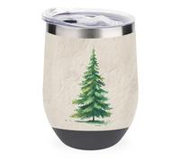 Jubonexis Minimal Christmas Tree Vintage Wine Tumbler in acciaio inox isolato tazza doppia parete acqua tazza con coperchio 350 ml