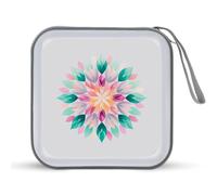 Jubonexis Minimal Pastel Mandala Custodia CD DVD Custodia Portatile per Auto Casa Viaggio