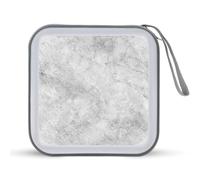 Jubonexis Moderna custodia per CD e DVD, con struttura in pietra calcarea grigia, portatile, per auto, casa, viaggio