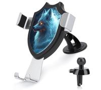 Jubonexis Mystical Fox Fantasy - Supporto per telefono da auto, triangolare, con clip sulla bocchetta dell'aria, accessorio per auto per smartphone da 4 a 6 pollici