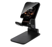 Jubonexis Nero Metallico Solido Cranio Telefono Cellulare Stand Pieghevole Regolabile Supporto per Scrivania
