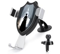 Jubonexis Nero Vestito Donna In Piedi Vicino Alla Finestra Supporto Del Telefono Dell'automobile Supporto Del Telefono Dell'automobile Della Clip Triangolo Base Della Clip Dell'aria Del Supporto Del