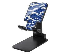 Jubonexis Ocean Wave Pattern Japanese Woodblock Supporto per telefono cellulare pieghevole regolabile per scrivania
