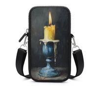 Jubonexis Old Blue Candle Holder Vintage Crossbody Mobile Phone Bag Smartphone Bag Con Cinghia Regolabile