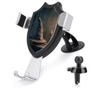 Jubonexis Old Witch's Hat on Ancient Book Car Phone Holder Mount Triangolo Clip Base Air Vent Cell Phone Mount Car Mount Accessori per 4-6 Pollici Cellulari Smartphone