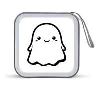 Jubonexis Outline of A Cute Ghost Custodia CD DVD Storage Case Portatile per Auto Casa Viaggio