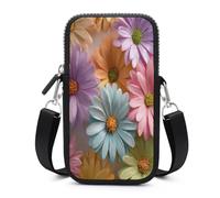 Jubonexis Petal Daisy Flowers Crossbody Borsa per cellulare Smartphone Borsa con tracolla regolabile