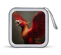 Jubonexis Phoenix Rising - Custodia portatile per CD e DVD, per auto, casa, viaggio