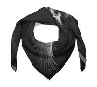Jubonexis Phoenix Rising from The Ashes Sciarpa per capelli da donna in bianco e nero quadrata come sciarpa di seta come sciarpa per la testa fazzoletto sciarpa in raso