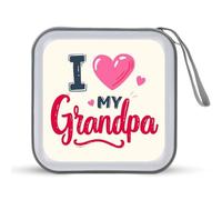 Jubonexis Phrase I Love MY Grandpa Custodia CD DVD Custodia Portatile per Auto Casa Viaggio