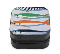 Jubonexis Piccola scatola di gioielli quattro sardine portatile in pelle PU Mini Display Storage Holder scatole da viaggio per le donne