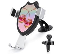 Jubonexis Pink Cherries Disco Balls in ambra supporto per telefono auto triangolo clip base di ventilazione cellulare supporto auto accessori automobilistici per smartphone 4-6 pollici