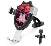 Jubonexis Pink Ghosts on Old Wooden Swing Car Phone Holder Mount Triangle Clip Base Air Vent Cell Phone Mount Car Mount Accessori Automotive per 4-6 Pollici Cellulari Smartphone