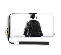 Jubonexis Pochette lunga in pelle PU per giovani studenti universitari, portamonete e carte di credito, porta carte di credito e denaro per donne e uomini