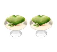 Jubonexis Pomelli rotondi a forma di cuore verde pastello con viti, 2 pezzi, pomelli per cassetti e comò, decorazione per armadio, casa, ufficio, cucina
