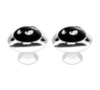 Jubonexis Pomelli rotondi neri a bomba per cassetti e armadietti, con viti, 2 pezzi, pomelli per cassetti e cassettiere, decorazione per armadio, casa, ufficio, cucina