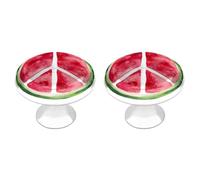 Jubonexis Pomelli rotondi per cassetti con viti, 2 pezzi, con motivo a anguria e pace, decorazione per armadio, casa, ufficio, cucina