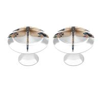 Jubonexis Pomelli rotondi per cassetti e armadietti con motivo a libellula, con viti, 2 pezzi, pomelli per cassetti e cassettiere, decorazione per armadio, casa, ufficio, cucina