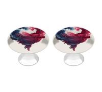 Jubonexis Pomelli rotondi per cassetti e armadietti, con viti, a forma di cuore e onde marine, per San Valentino, 2 pezzi, decorazione per armadio, casa, ufficio, cucina