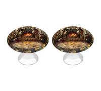 Jubonexis Pomelli rotondi per cassetti e armadietti, con viti, per soggiorno alla vigilia di Natale, 2 pezzi, decorazione per armadio, casa, ufficio, cucina