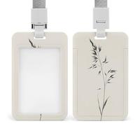 Jubonexis Porta badge identificativo a scomparsa con clip retrattile, colore nero e grigio, protezione per nome, badge per lavoro, ufficio, dottore, infermiere