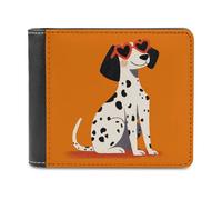 Jubonexis Portafogli bifold in morbida pelle PU con occhiali da sole a forma di cuore, portamonete, porta carte di credito, porta carte di credito e banconote, sottile, per uomini e donne