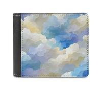 Jubonexis Portafoglio bifold in morbida pelle PU con texture astratta simile a una nuvola, portamonete e carte di credito, portafoglio sottile resistente per uomini e donne