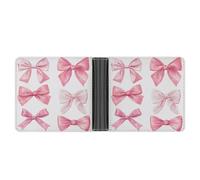 Jubonexis Portafoglio in morbida pelle PU con fiocchi e nastri, rosa acquerello, civetta, porta monete, porta carte di credito, porta carte di credito, porta carte di credito, porta carte di credito