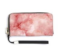 Jubonexis Portafoglio lungo in pelle PU con effetto marmo al quarzo, portamonete, porta carte di credito, porta carte di credito e denaro per donne e uomini